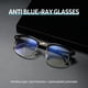 thumbnail image 2 of Lentes Irfora Gafas anti rayos azules Gafas universales con bloqueo de luz azul Gafas de protección ocular ligeras a prueba de fatiga Negro + Plata Irfora Lentes, 2 of 7