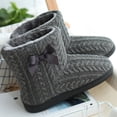 thumbnail image 6 of GURGER Slipper Boots Women Winter Knit Booties Slippers Ladies Plush Lined Ankle Slippers Memory Foam House Shoes Indoor Outdoor Slippers, 6 of 7