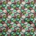 thumbnail image 1 of oneOone Cotton Jersey Chocolate Brown Fabric Retro Bottle Soda Cap Craft Projects Decor Fabric Printed By The Yard 58 Inch Wide-R2, 1 of 6