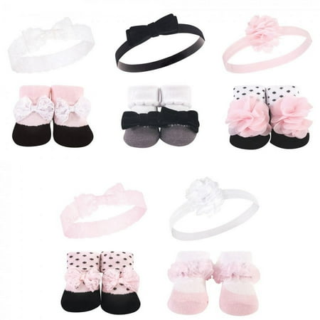 UPC: 0660168183894 | Hudson Baby Girl Headband and Socks Giftset Little Lady One Size