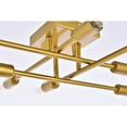 thumbnail image 5 of Script 8 lights brass flush mount, 5 of 5
