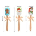 thumbnail image 3 of Juego de 3 espátulas navideñas de silicona con mango de madera, diseño de muñeco de nieve, hombre de jengibre y Papá Noel, 3 of 6