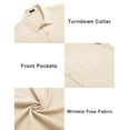 thumbnail image 5 of COOFANDY Men's Casual Button Down Shirts Short Sleeve Summer Beach Vacation Untucked Dress Shirts with Pocket, 5 of 6