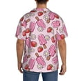 thumbnail image 5 of Wukai Strawberry Popsicle Men's Casual Short-Sleeve Button Down Shirt - Lightweight Summer Dress Shirt for Daily Wear-, 5 of 7