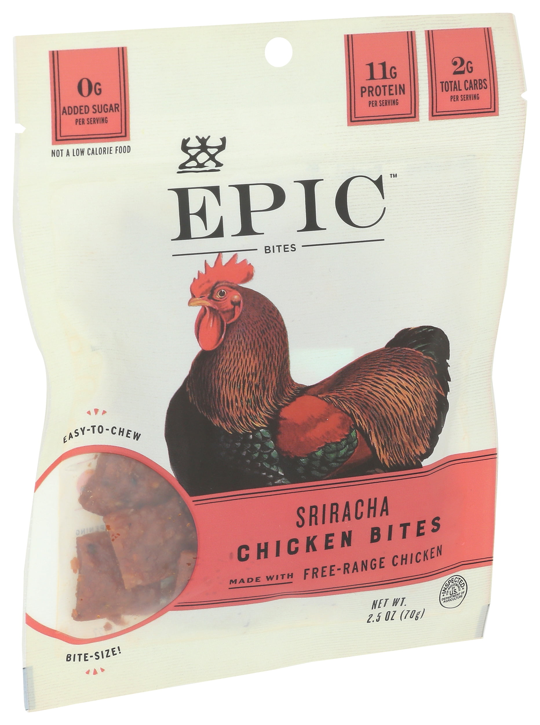 (Pack of 8), Epic Chicken Sriracha Bites, 2.5 oz