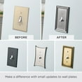 thumbnail image 4 of Franklin Brass Classic Lace (1-Pack) Decorative Light Switch Cover Brushed Nickel 2-Gang Wall Plate Double Toggle Plate Covers Electrical Outlet Guard W35073-SN-C, 4 of 8