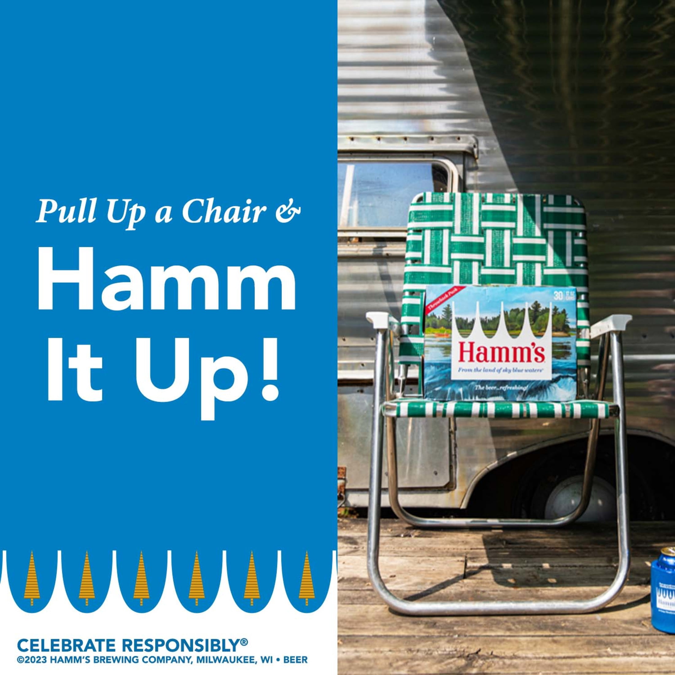 Hamm's American Beer, 30 Pack, 12 fl oz Aluminum Cans, 4.7% ABV