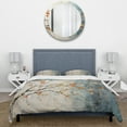 thumbnail image 3 of Designart "Orange Blue Maple Tree Glowing Embers V" Floral Bedding Covert Set - Tree Maple Orange Traditional Bed Set With 1 Sham, 3 of 6