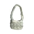thumbnail image 2 of Bolso de hombro para mujer, bolso de compras, tamaño mediano, bolso de trabajo, bollo de masa, vacaciones Blanco, 2 of 9