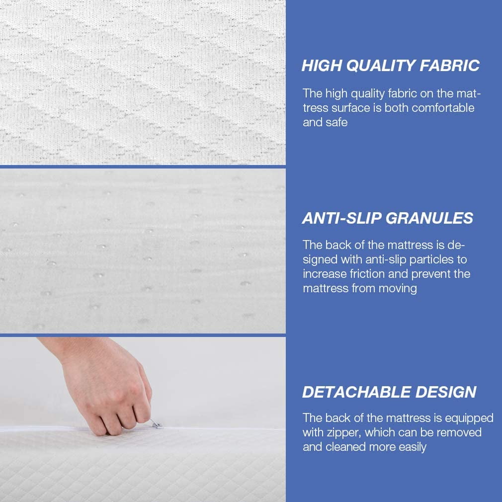 FDW King Mattress, 8 inch Gel Memory Foam Mattress King Size for Cool Sleep & Pressure Relief, Medium Firm Mattresses CertiPUR-US Certified / Bed-in-a-Box / Pressure Relieving,King Size