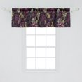 thumbnail image 2 of Vintage Window Valance, Spring Concept on Pansy Flowers Hand-Drawn Art Monochrome Back, Curtain Valance for Kitchen Bedroom with Rod Pocket, 54" X 18", Dark Maroon Fawn and Taupe, by Ambesonne, 2 of 2