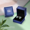 thumbnail image 5 of Pendientes de tuerca de plata de ley 925 con piedra natal, joyería para mujer, chapado en oro blanco/rosa, San Valentín, Navidad, aniversario, cumpleaños, joyería, regalos para él, 5 of 5