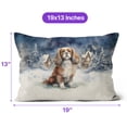 thumbnail image 4 of Hello Winter Cavalier King Charles Spaniel Welcome Snowy Night Watercolor Vintage Pillow Cushion Double Sided Dog Lover Gifts Throw Pillow - 01011, 4 of 4