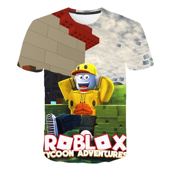 T-shirt à Manches Courtes Imprimé ROBLOX Col Rond, T-shirt Anime pour Adolescents, Manches Courtes Confortables et Décontractées pour Garçons et Filles-Semaine