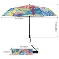 thumbnail image 3 of Compact Sun Umbrella Windproof Travel Umbrellas for Rain Strong Portable UV Protection Colorful Palm Tree, 3 of 8