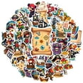 thumbnail image 2 of 35pcs-50pcs Funny Pirate Stickers Nautical Kids Stickers Pirate Adventure Stickers for Laptops Suitcases Notebooks, 2 of 9
