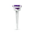 thumbnail image 3 of ANGARA Natural 1.6 Ct. Amethyst Solitaire Ring in 14K White Gold for Women (Ring Size: 5.5), 3 of 10