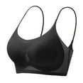 thumbnail image 5 of WCJM Women's Polyester,Cotton Grey chemical fiber underwear Womens No Steel Ring Front Close Bra T Back Plus Size Seamless Unlined Bra For Large Bust, 5 of 6