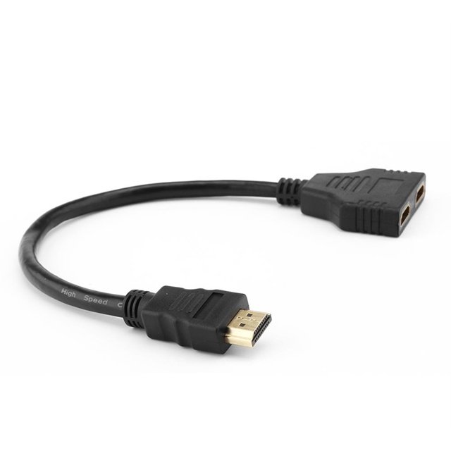Cable De Puerto Hembra De 1 Entrada Macho A 2 Salidas 1080 Compatible Con Hdmi Splitter Cable Adaptador Videos Para Hdtv/Ps4/Ps3 seitruly EL010260-00