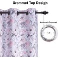 thumbnail image 3 of Flowers in White Blackout Curtain Grommet 95in 2panel, 3 of 5