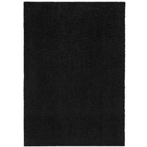 Mainstays Solid Casual Black Tufted Shag Indoor Area Rug, 3'x4'8"