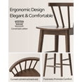 thumbnail image 3 of EYYTHUNG Farmhouse Bar Stools Set of 4, Ergonomic Curved Back and Stain Resistant, Brown, 3 of 7