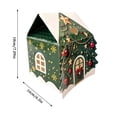 thumbnail image 3 of Christmas Magic House Gift Box Cottage Shaped Handle Packaging Gingerbread | Lidded Cardboard Container for Cookies Candy Small Presents Holiday Party Favor Storage Carrying Display Seasonal Treats, 3 of 3