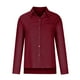 thumbnail image 5 of Umfun - Camisa con botones para mujer, estilo informal, elegante, para el trabajo, blusa de manga larga, cuello en V liso, solapa, blusa holgada, túnica de trabajo de manga larga con bolsillo, color, 5 of 5
