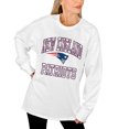thumbnail image 2 of Women's Gameday Couture White New England Patriots Mind Games Oversized Long Sleeve T-Shirt, 2 of 5