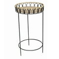 thumbnail image 2 of Round Metal Planter Stand with Tubular Legs, Set of 2, Brown and Black- Saltoro Sherpi, 2 of 5
