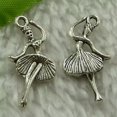 thumbnail image 2 of K-KED 260pcs tibet silver Ballet charms 25X14mm B3285, 2 of 2