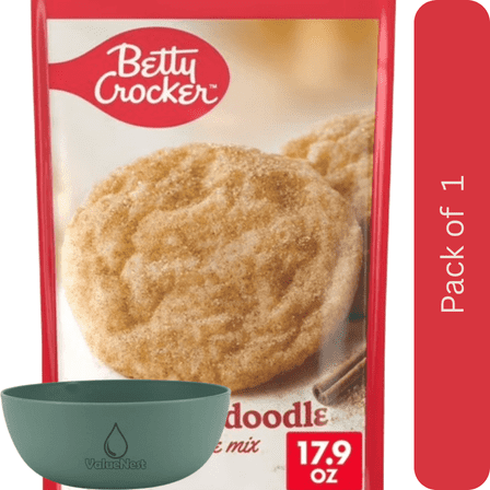 Betty Crocker Snickerdoodle Cookies, Cookie Baking Mix, 17.9 oz with Bowl by OMA