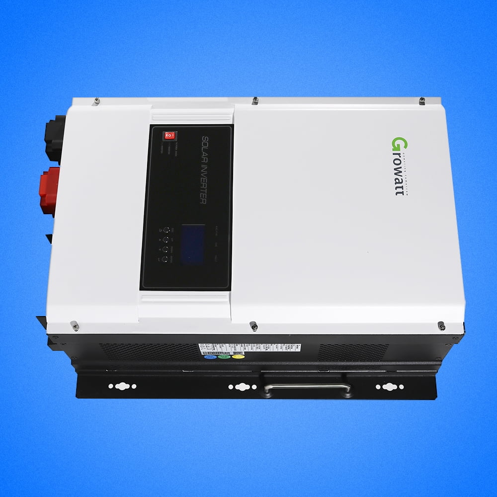 Growatt 48V 6kW 120/240V Split Phase Solar Inverter Built-in 80A MPPT Solar Charge Controller LCD