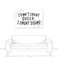 thumbnail image 3 of Creative Products I Don't Count Sheep I Count Dinos 32x48 Canvas Wall Art, 3 of 5