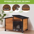 thumbnail image 5 of Aivituvin Heated Dog House Outdoor Large Dog Kennel with Iron Frame, Weatherproof Dog Cage with Insulated Liner for Small & Medium & Large Dogs, 5 of 9