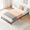 thumbnail image 4 of 6 Inch Twin Bed Frames No Box Spring Needed,Heavy Duty Metal Twin Platform Bed Frame with Wavy Pattern,Twin Bed Frame with Steel Slat Support, Mattress Foundation,Noise Free,Easy Assembly,Black, 4 of 9
