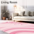 thumbnail image 2 of ODIKA 6'x9' Machine Washable Non-Slip Area Rug, Heavenly Feather Brush Decorative Accent High Traffic Rug with Pad, Pink, 730924, 2 of 8
