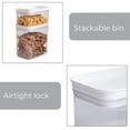 Mainstays Rectangular Plastic Food Storage Canister Medium 6.61”W x