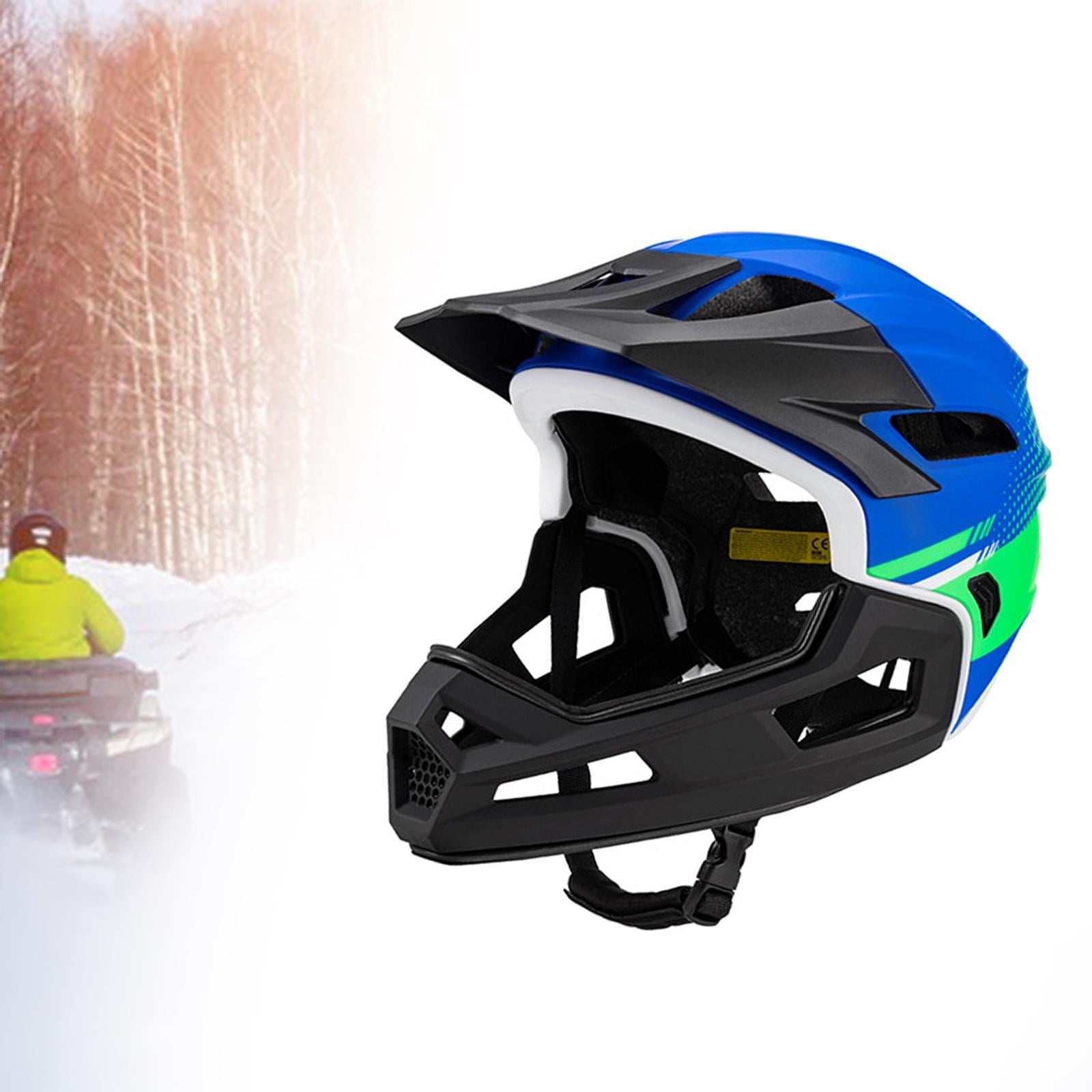 funtasica Bike Full Face Cycling Equipment Protective Gear Removable Washable Lining for Women Men Outdoor Riding Blue Green