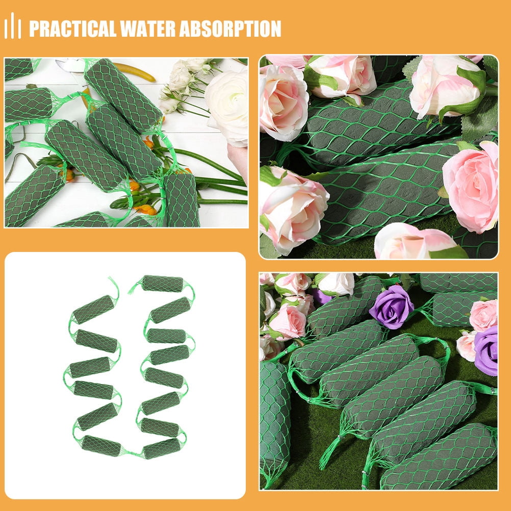 OUNONA Green Floral Foam Blocks for Wedding and Home Tabletop Flower Arrangements, 3 Pieces