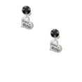 thumbnail image 2 of Delight Jewelry Silvertone Small ''Grandmother'' Heart with Clear Crystal Black Crystal Clip on Earrings, 2 of 5