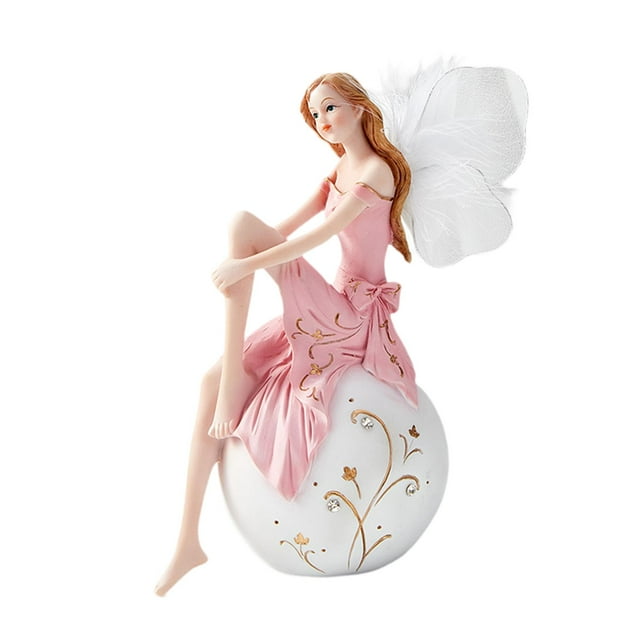 Figura de princesa ángel europea, escultura de resina estética creativa de mesa para Estilo A