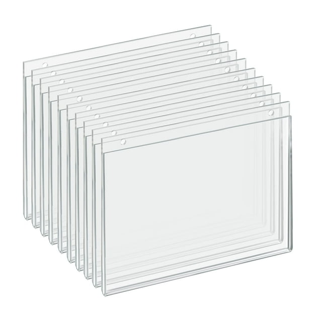 Azar 162715 Support Mural Horizontal en Acrylique, 10 Unités, 11 Po L x 8.5 Po H