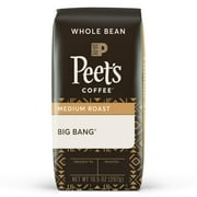Pack of 2 - Peets Coffee Big Bang, Medium Roast Whole Bean Coffee, 10.5 Oz