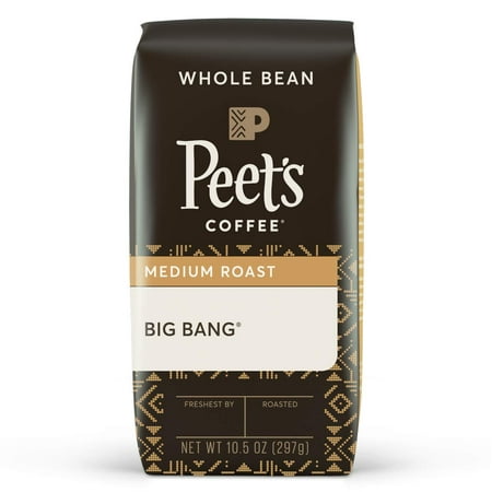 Pack of 2 - Peets Coffee Big Bang, Medium Roast Whole Bean Coffee, 10.5 Oz