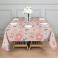 thumbnail image 2 of 60x60 Inch Waterproof Square Tablecloth, Thickened Polyester Table Cover for Dining & Parties, Floral Print, 2 of 6