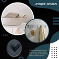 thumbnail image 4 of Gancho de bata de acero inoxidable Hancho de baño Hombro de pared Hanger Hanger Space-Shower Organizer Hogar Ganchos de interior Dorm Negro, tipo 4 Jumpingount  HA010059-08B, 4 of 6