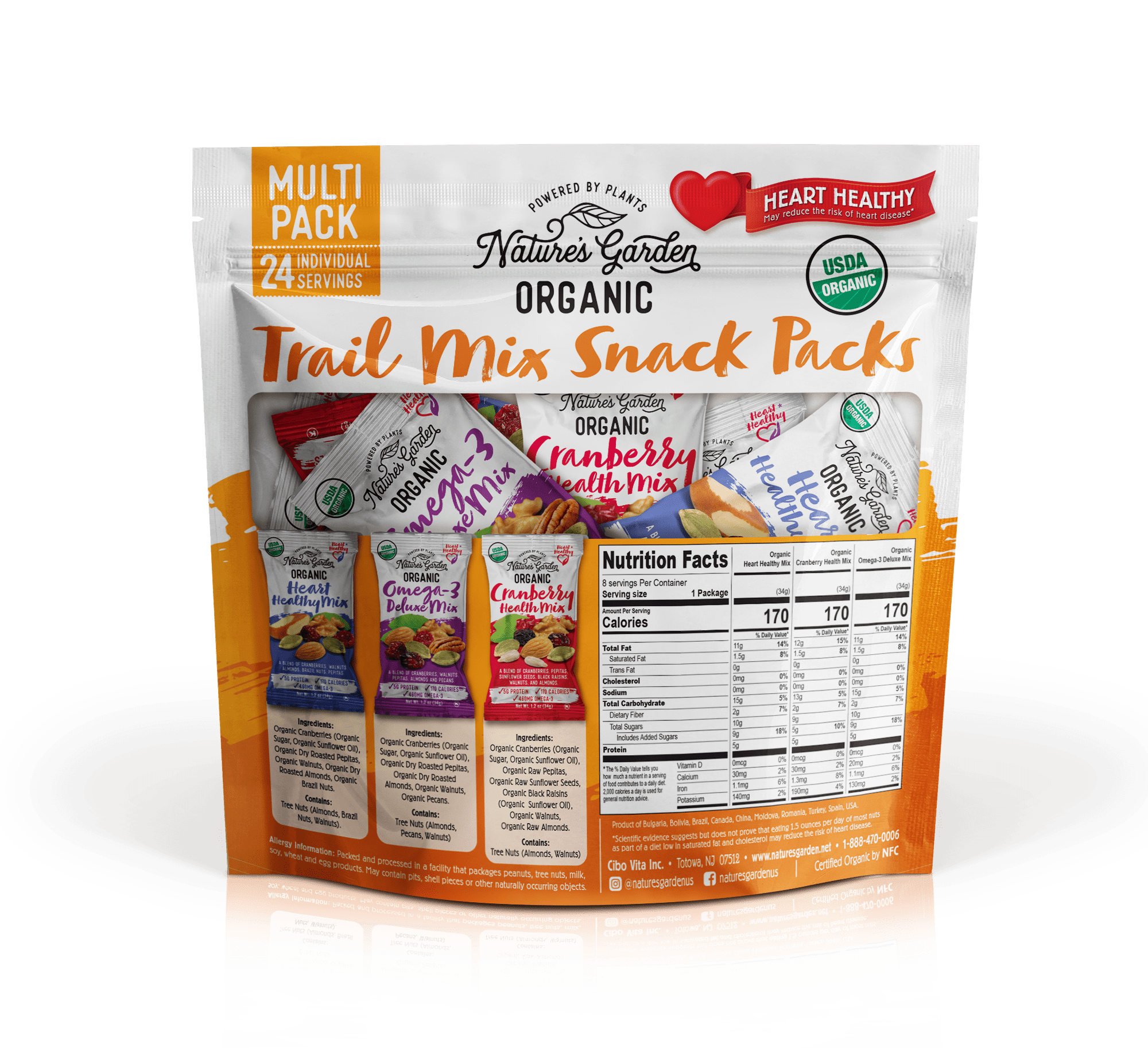 Nature's Garden Organic Trail Mix Snack Packs