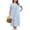 Blue White Florals, variant on Nightgown for Women Cotton Long Night Gown Short Sleeve Nightdress with Pockets Button Sleepshirt Soft Sleepwear