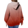 thumbnail image 6 of Sweaters for Women Women Plus Size Pullover Hoodie Gradient Print Long Sleeve Hooded Sweatshirt Hoodies for Women Womens Tops Red XL, 6 of 6